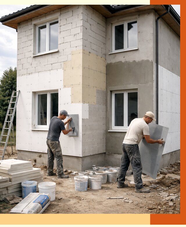Утепление дома из газобетона в Морозовске от 4312 руб./м² — заказать у ТепломастерМрз